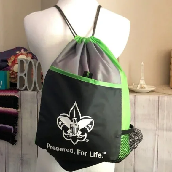 Nylon Drawstring Bag BSA Lime Green Black NEW - Picture 1 of 14